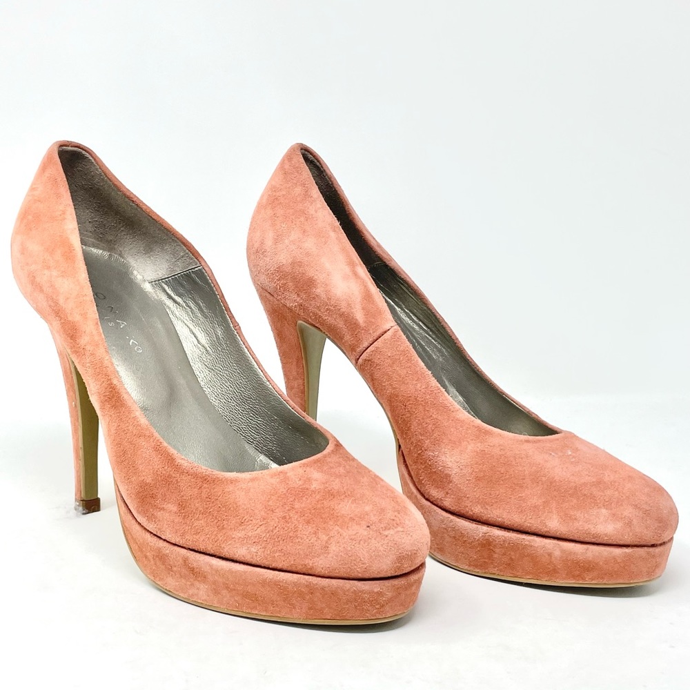 Jonak Paris Dusty Pink Suede Platform Pumps Size 39